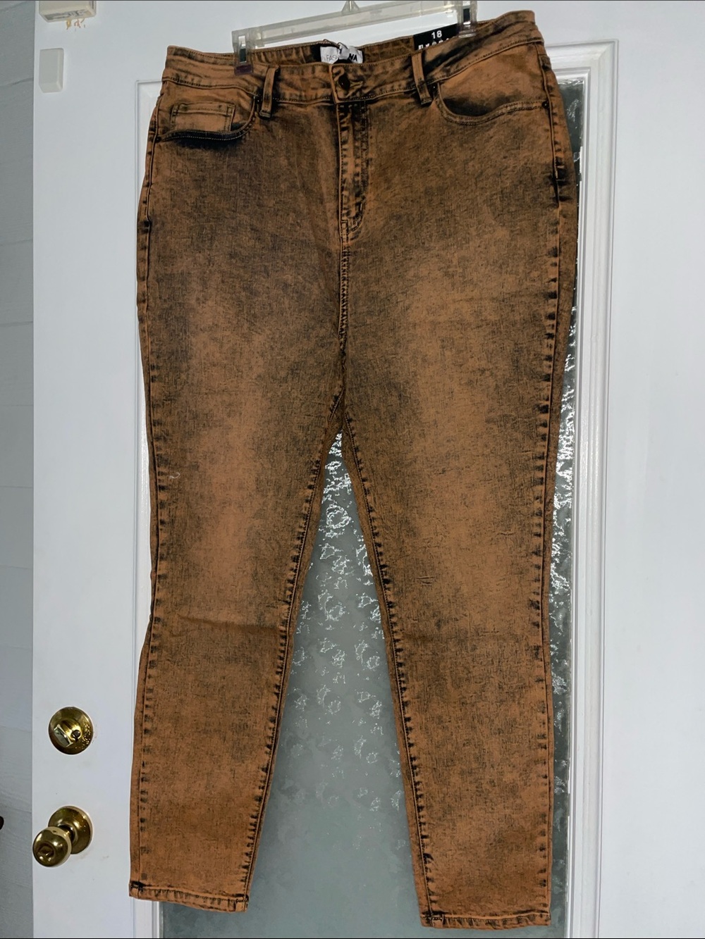 Fashion Nova Women's Skinny Jeans - Distressed Brown Wash